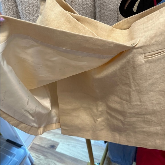 Anine Bing Linen yellow skirt size small -NWT retail $200 - Picture 4 of 11